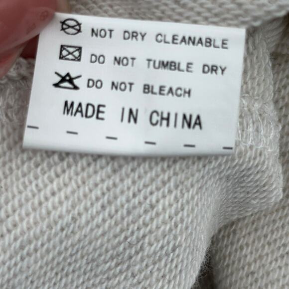 Fashion Heather Gray Funnel Neck Short Sleeve Oversized Capelet Top Large - Picture 7 of 9